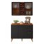 Armario kit de Cozinha e Varanda Cinamomo/Preto